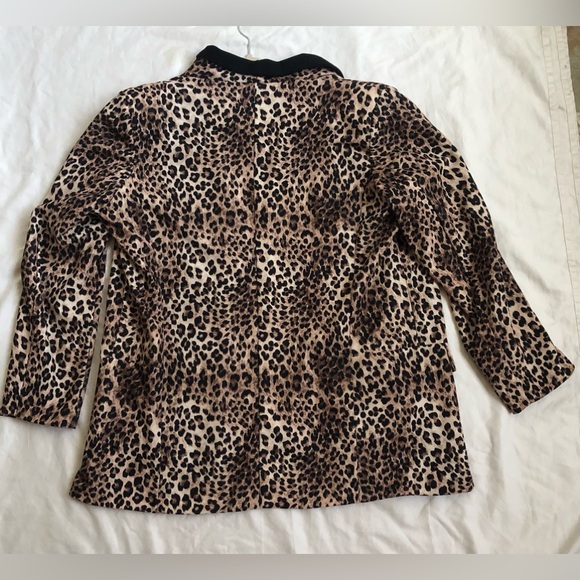 BOOHOO LEOPARD PRINT BLAZER JACKET - Picture 6 of 10
